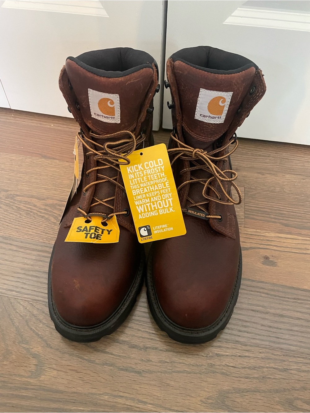 Carhartt Men’s Brown Leather Safety Work Boots